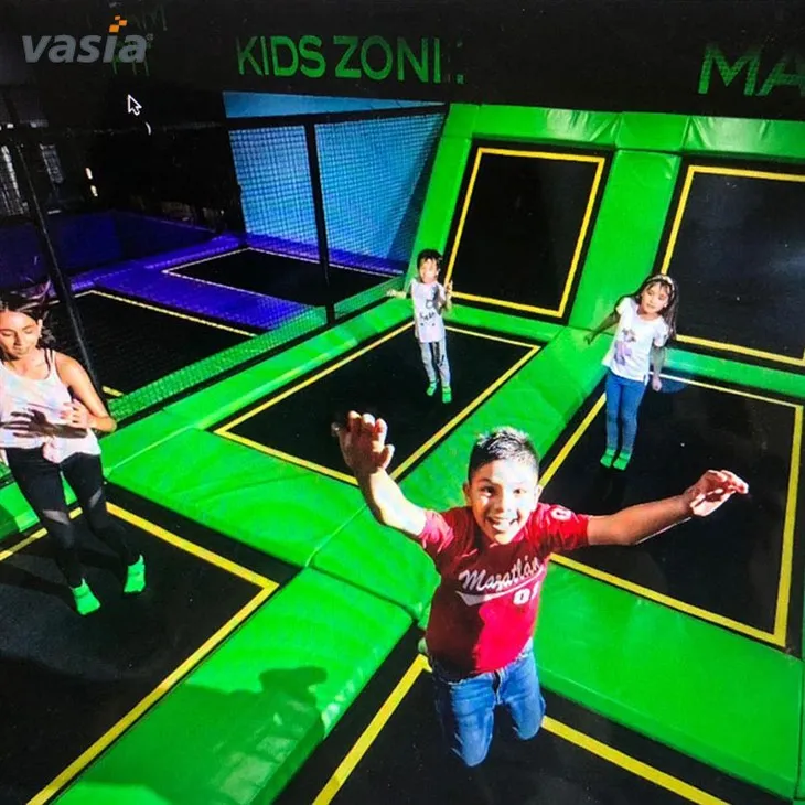 Large Trampoline Park And Children Playground